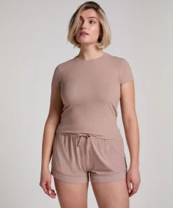 Short Jersey Rib Essential - Beige