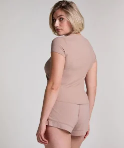 Short Jersey Rib Essential - Beige