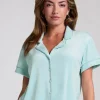 Short Sleeve Velour Jacket - Green