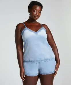 Short Velours Lace - Blue