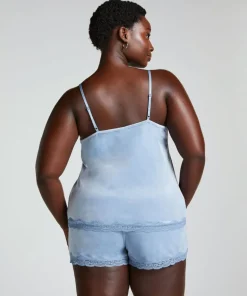 Short Velours Lace - Blue