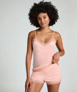 Short Velours Lace - Pink