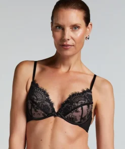 Sia Padded Underwired push-up Bra - Black