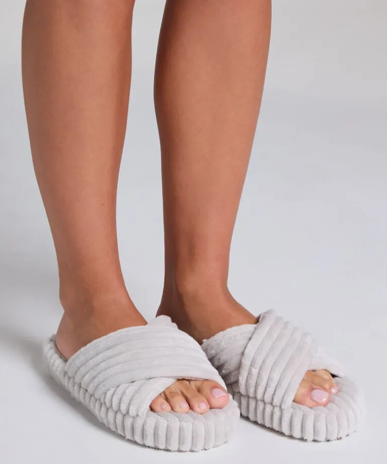Slippers Crossed - Brown