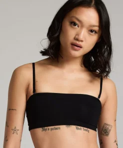 Smooth Bandeau Bralette - Black