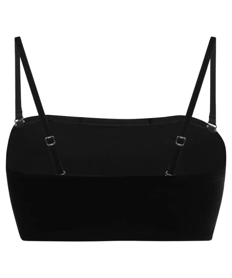 Smooth Bandeau Bralette - Black