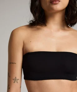 Smooth Bandeau Bralette - Black