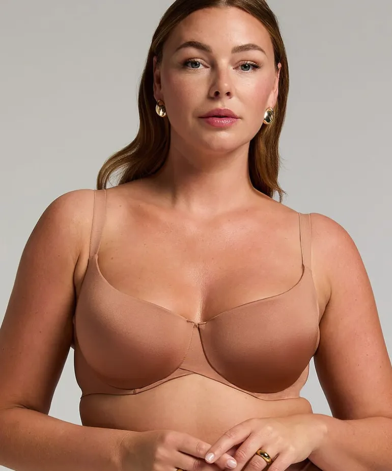 Smooth Padded Underwired Bra - Brown