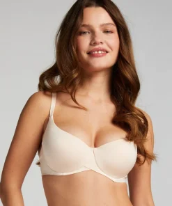 Smooth Padded Underwired Bra - Beige