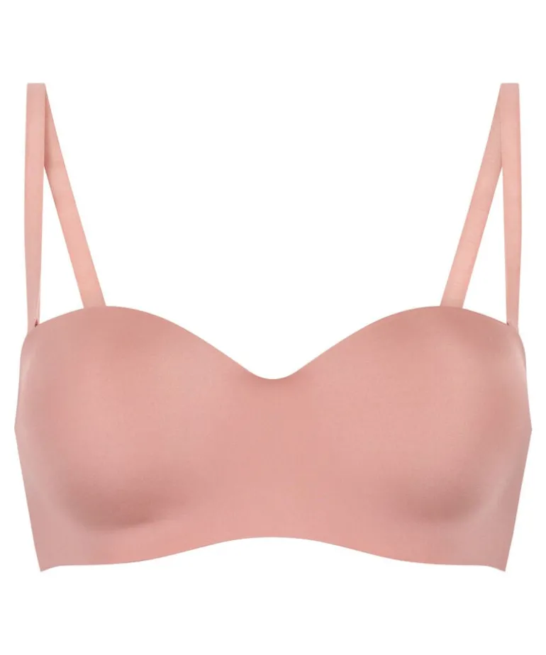 Smooth Padded Underwired Strapless Push-Up Bra - Pink