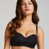 Smooth Padded Underwired Strapless Push-Up Bra - Black