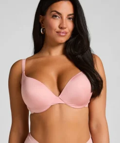 Smooth Padded Underwired Push-Up Bra - Pink