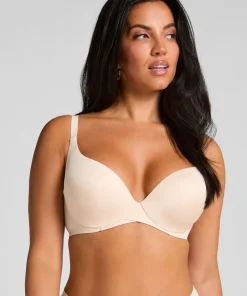 Smooth Padded Underwired Bra - Beige