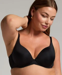 Smooth Padded Underwired Bra - Black