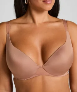 Smooth Padded Underwired Bra - Brown