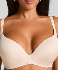 Smooth Padded Underwired Bra - Beige