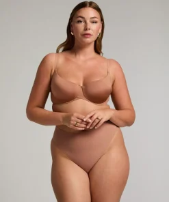 Smooth Padded Underwired Bra - Brown