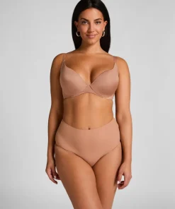 Smooth Padded Underwired Bra - Brown