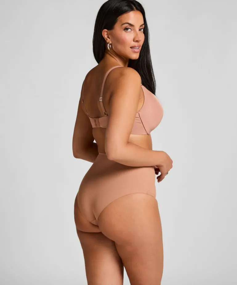 Smooth Padded Underwired Push-Up Bra - Brown