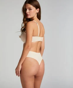 Smooth Padded Underwired Strapless Push-Up Bra - Beige