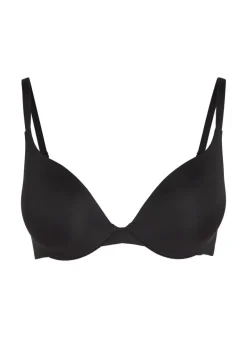 Smooth Padded Underwired Push-Up Bra - Black