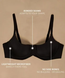 Smooth Padded Underwired Bra - Black