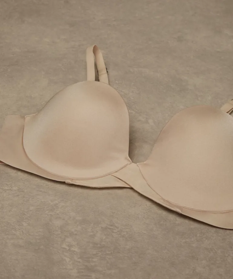 Smooth Padded Underwired Bra - Beige
