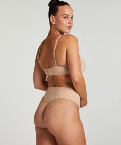 Smooth Padded Underwired Strapless Push-Up Bra - Beige