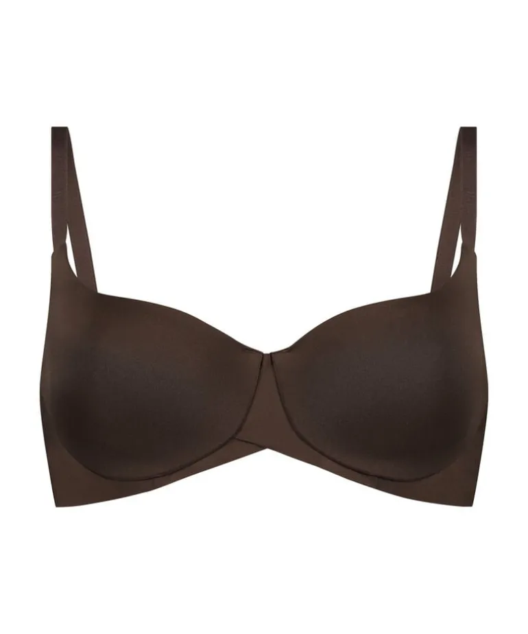 Smooth Padded Underwired Bra - Brown