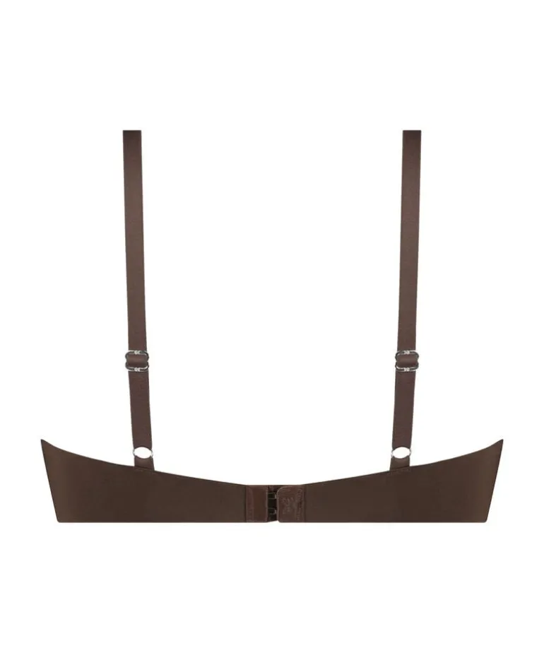 Smooth Padded Underwired Bra - Brown