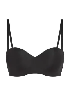 Smooth Padded Underwired Strapless Push-Up Bra - Black