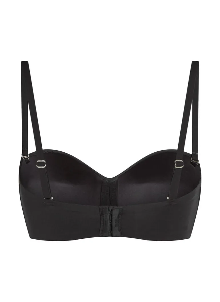 Smooth Padded Underwired Strapless Push-Up Bra - Black