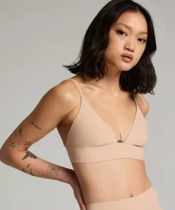 Smooth Triangle Bralette - Beige