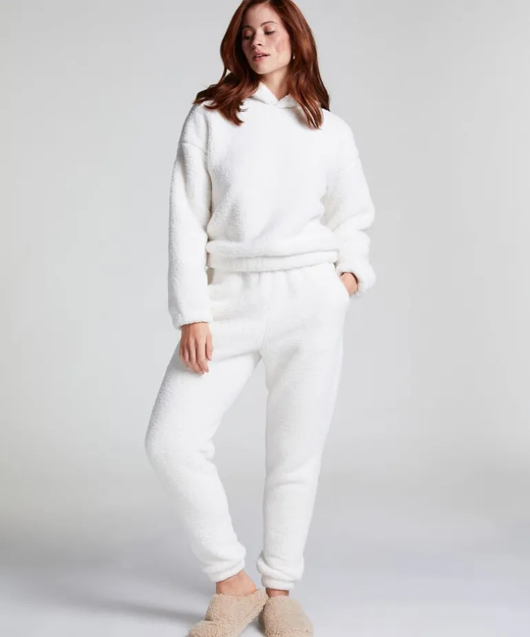 Snuggle Fleece Joggers - White