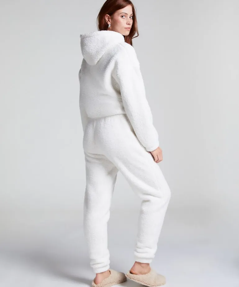 Snuggle Fleece Joggers - White