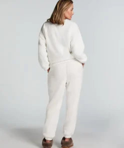 Snuggle Fleece Joggers - White