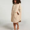 Snuggle Fleece Lounge Dress - Beige