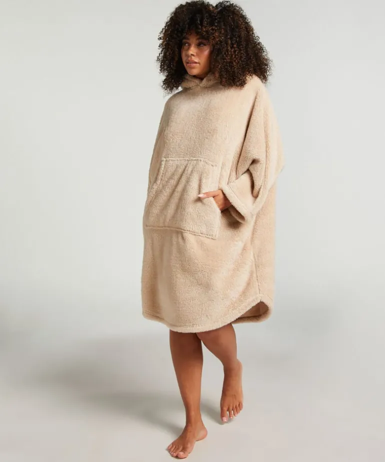 Snuggle Fleece Lounge Dress - Beige