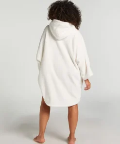 Snuggle Fleece Lounge Dress - White