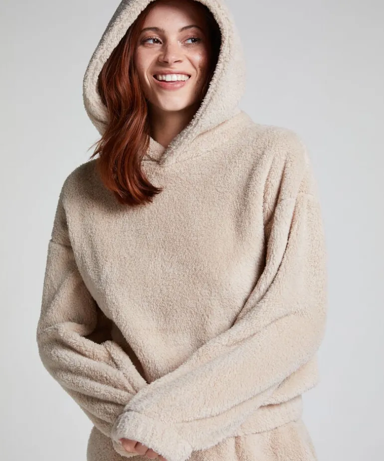 Snuggle Hoodie Fleece - Beige