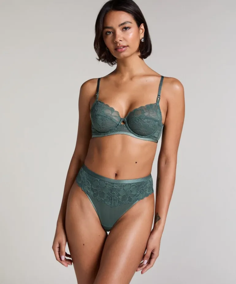 Sophia Non-Padded Underwired Bra - Green