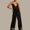 Sophia Wide Leg Lace Pants - Black