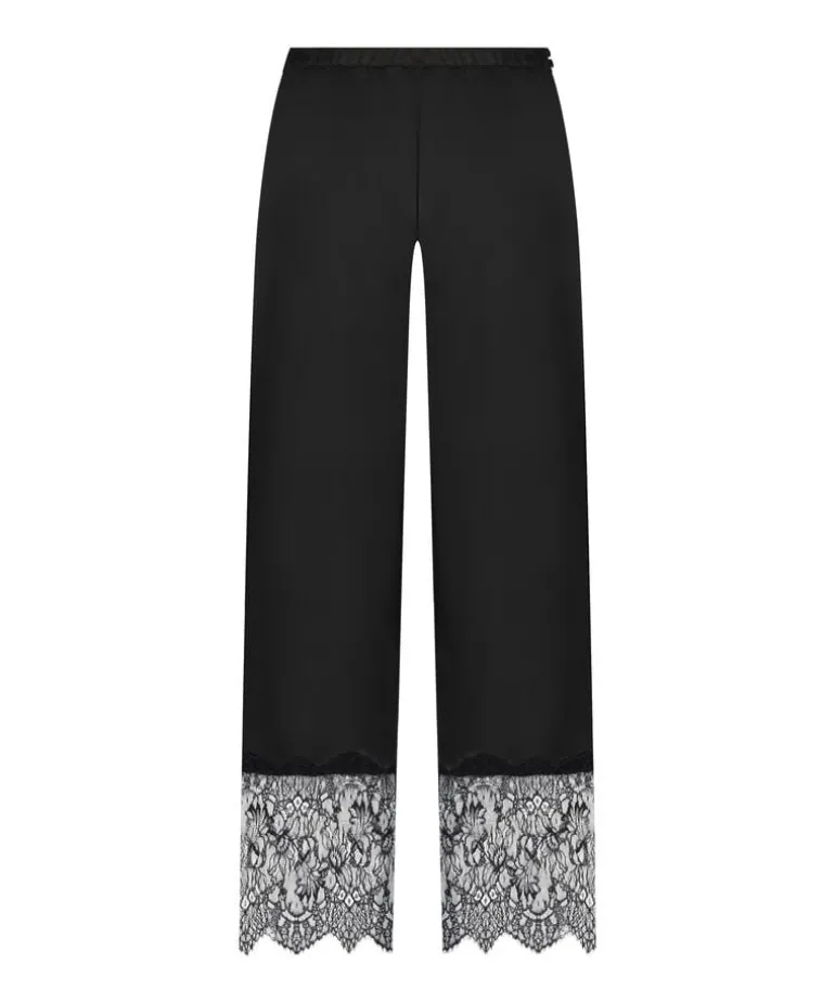 Sophia Wide Leg Lace Pants - Black