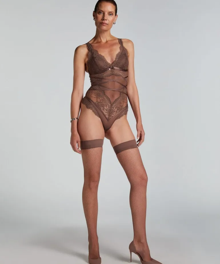 Stay-up Fishnet Arabella - Brown