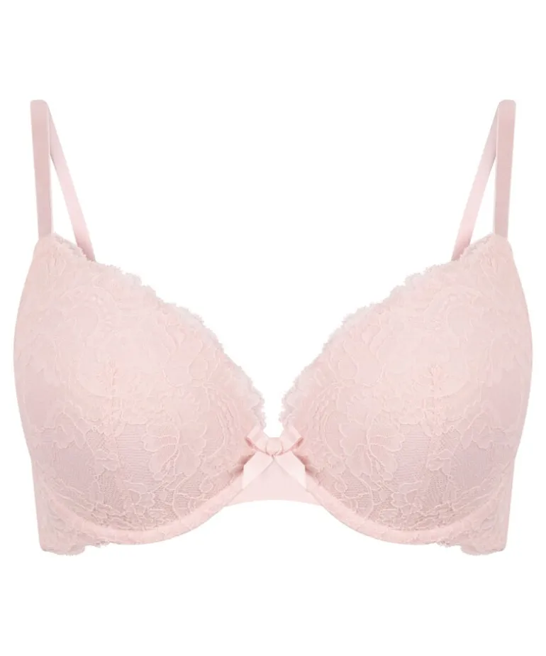 Teddy Padded Push-Up Underwired Bra - Pink