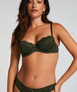 Teddy Padded Underwired Bra - Green