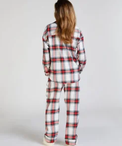 Twill Long-Sleeved Pyjama Top - White