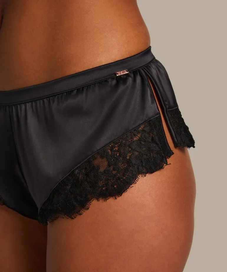 Valerie Lace French Knicker - Black