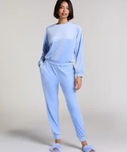 Velours Jogging Pants - Blue