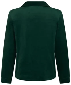 Velours Long-Sleeved Jacket - Green